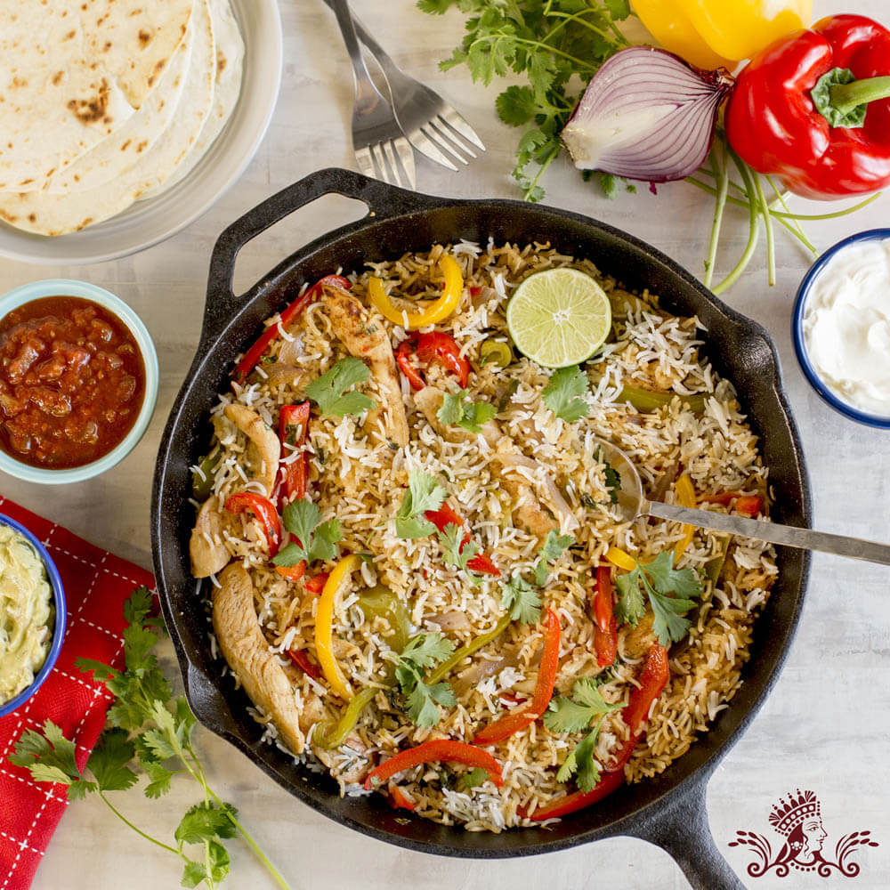Chicken and Royal<sup>®</sup> Basmati Rice Fajita Skillet