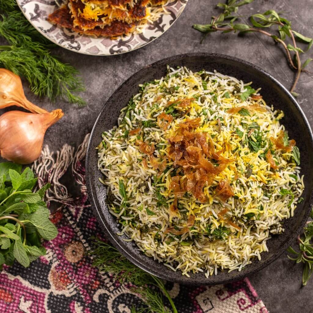 Herbed Rice with Saffron & Shallots