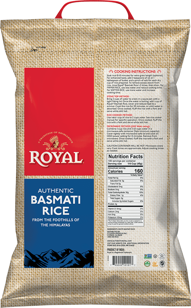 10lb White Basmati back