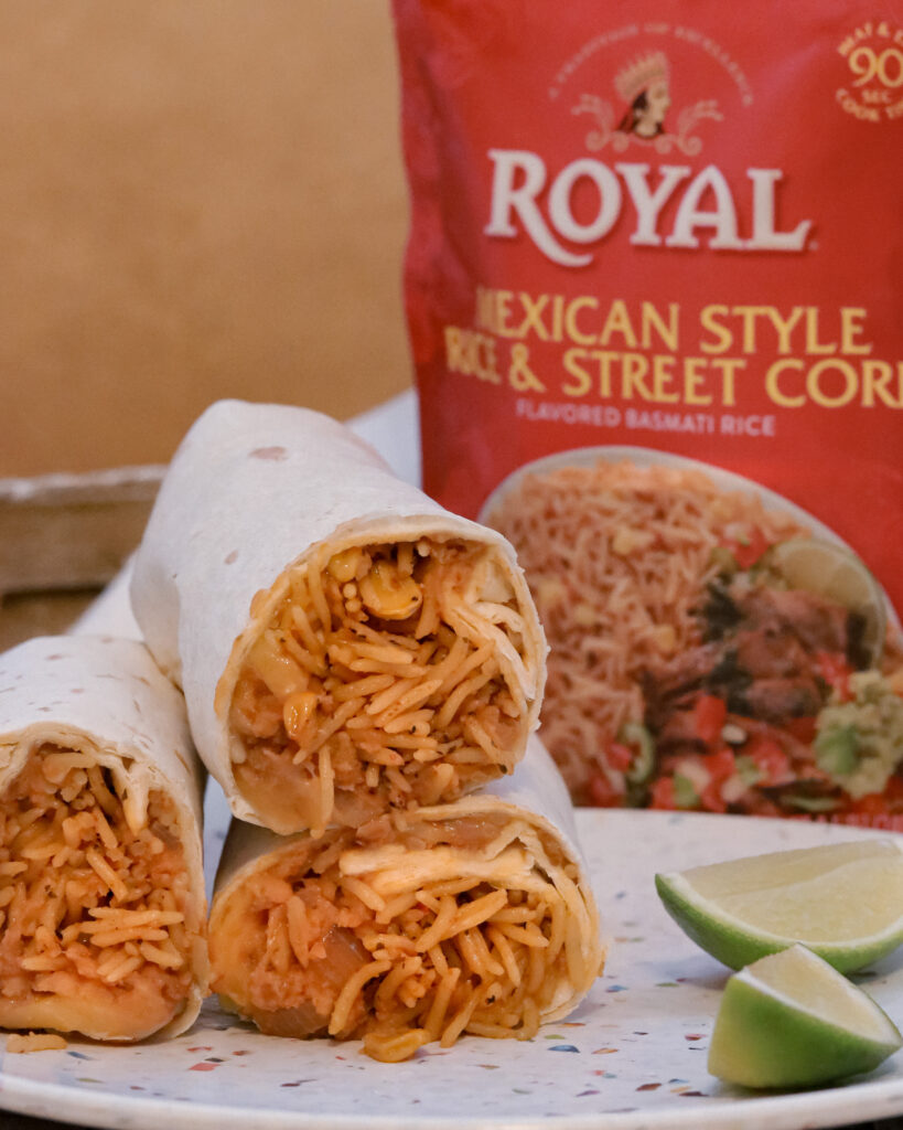 Cheese Bean and Rice Burrito