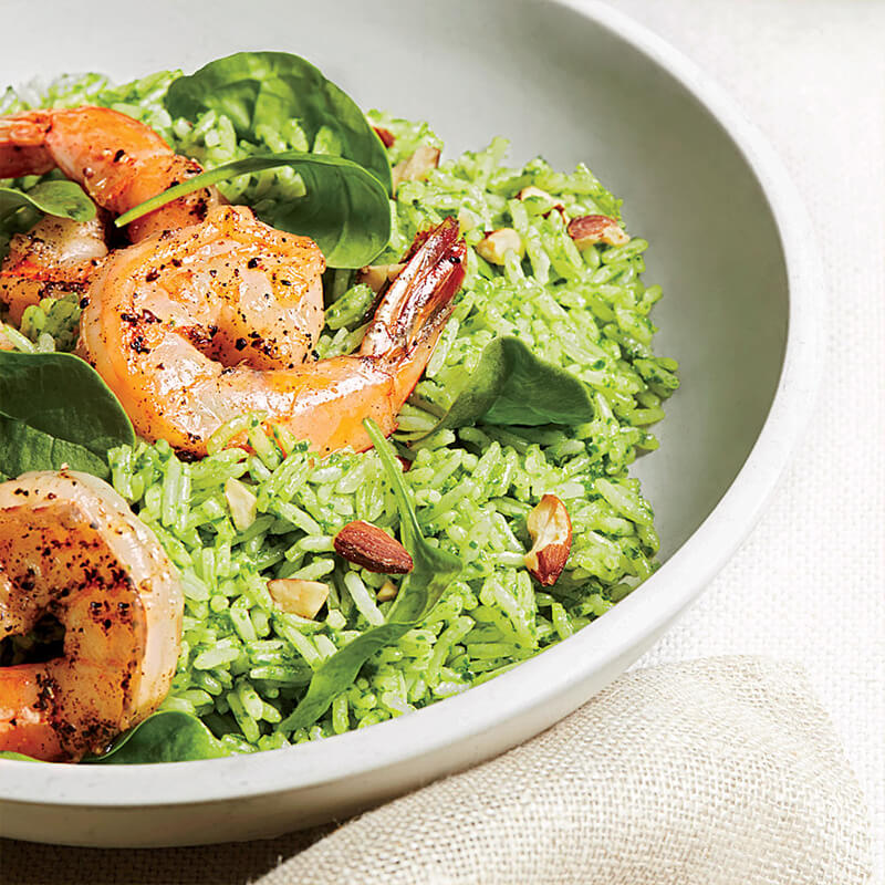 Shrimp and Pesto Rice Salad