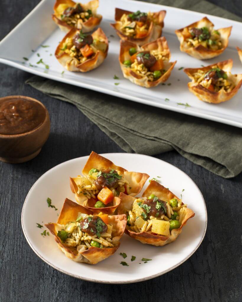 Cilantro Lime Rice Samosa Cups