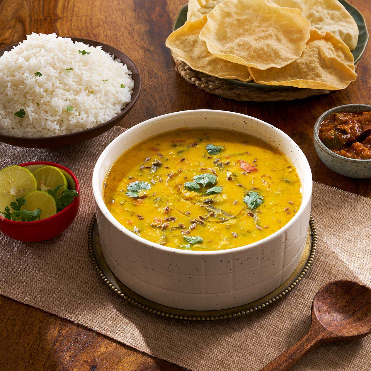 Dal Fry with Spinach