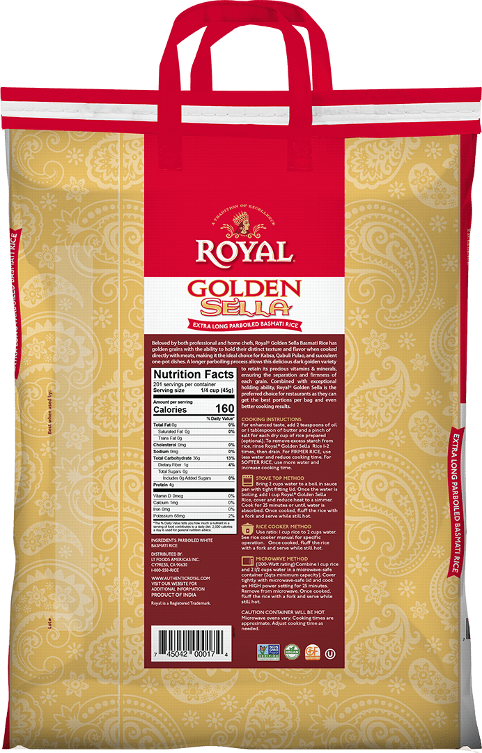 Golden Sella 20 lb back