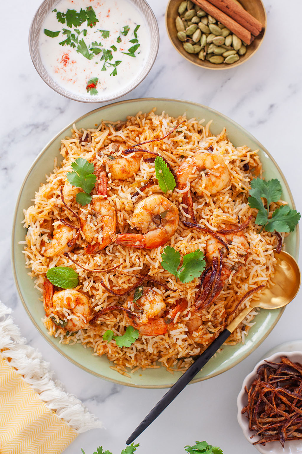 Hyderabadi Shrimp Biryani