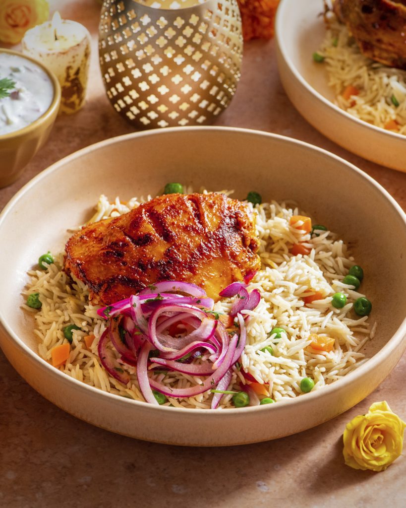 Quick Chicken Tandoori with Garlic & Ghee Rice