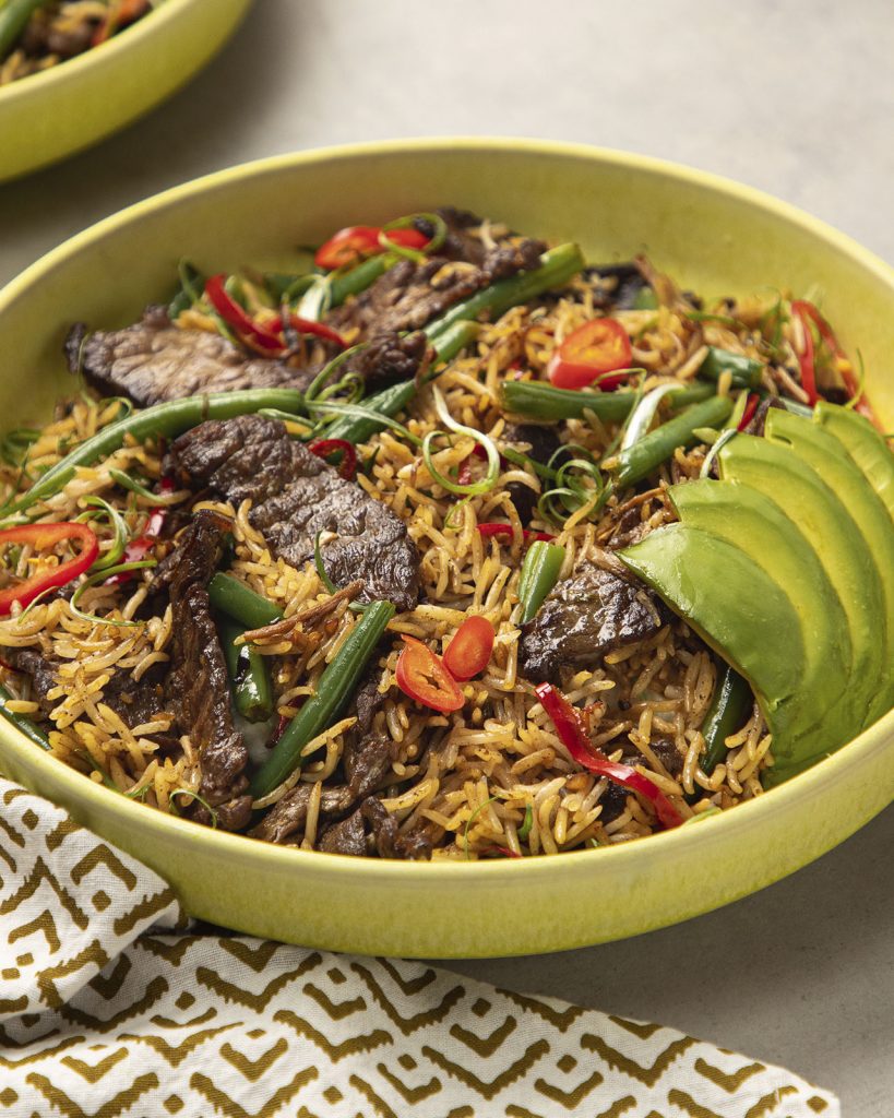 Pili Pili Beef Fried Rice