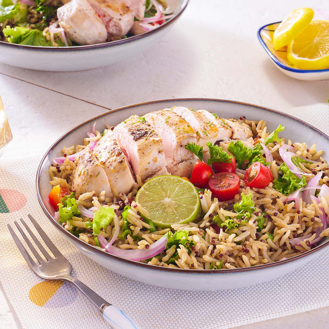 Quinoa and Brown Rice Chicken Salad
