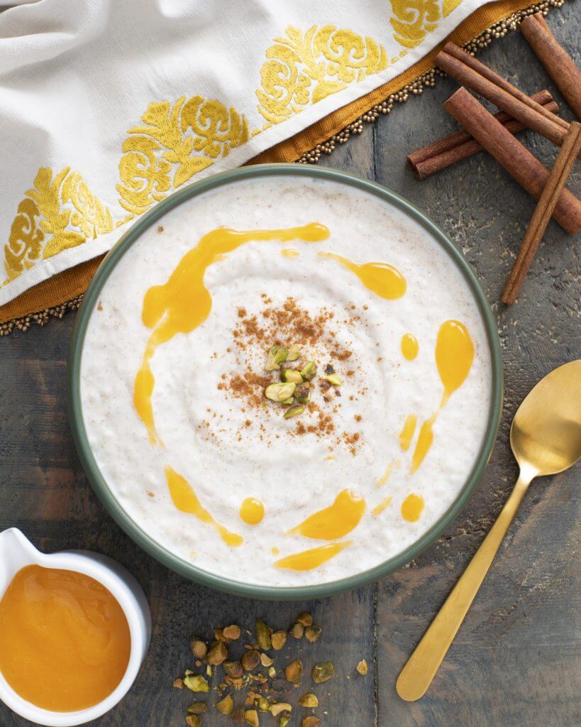 Diwali Kheer with Persimmon dressing