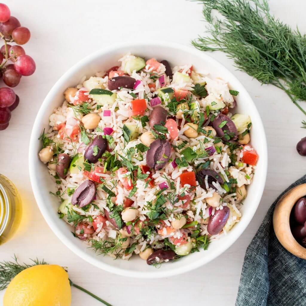 Greek Chopped Rice Salad