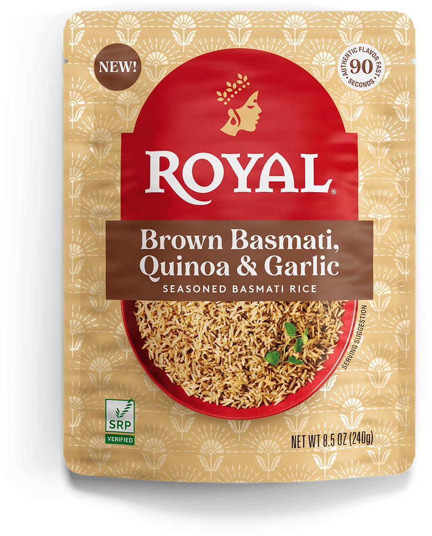 Brown Basmati, Quinoa & Garlic Seasoned Basmati Rice