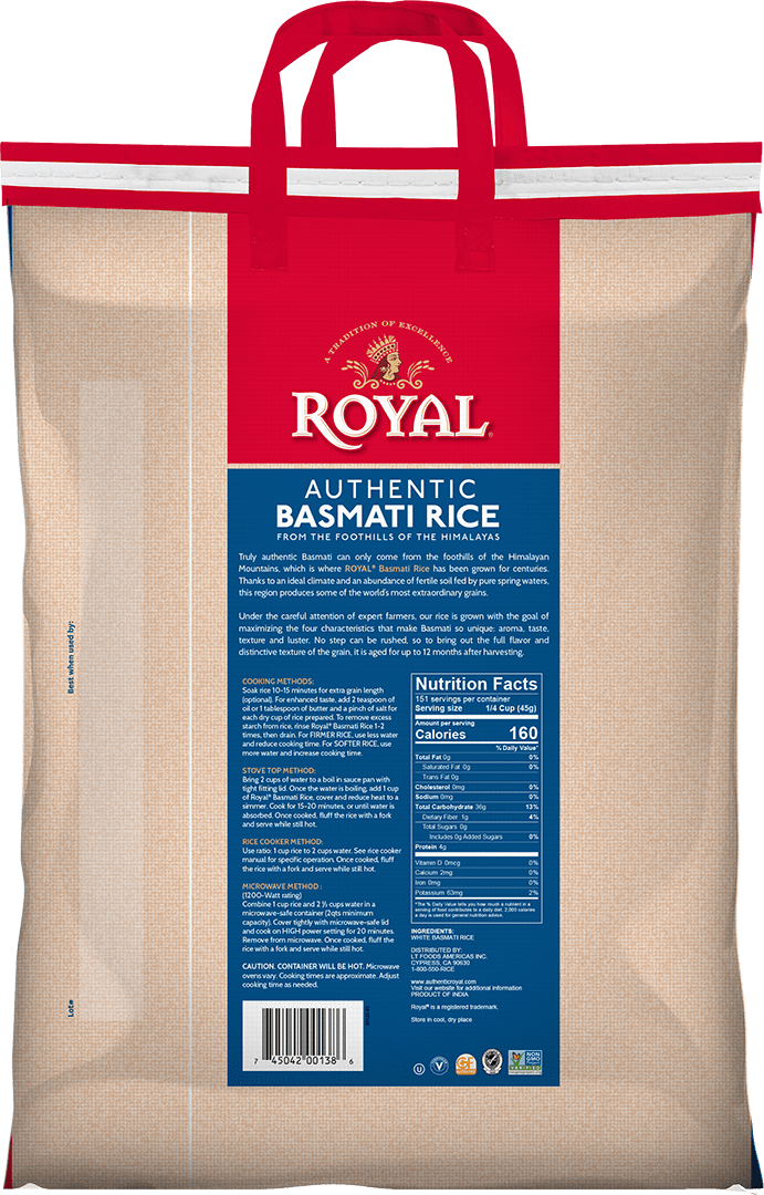 White Basmati 15 lb Back