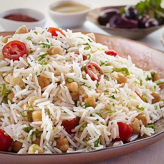 Garbanzo Rice Medley with Onions & Cherry Tomatoes