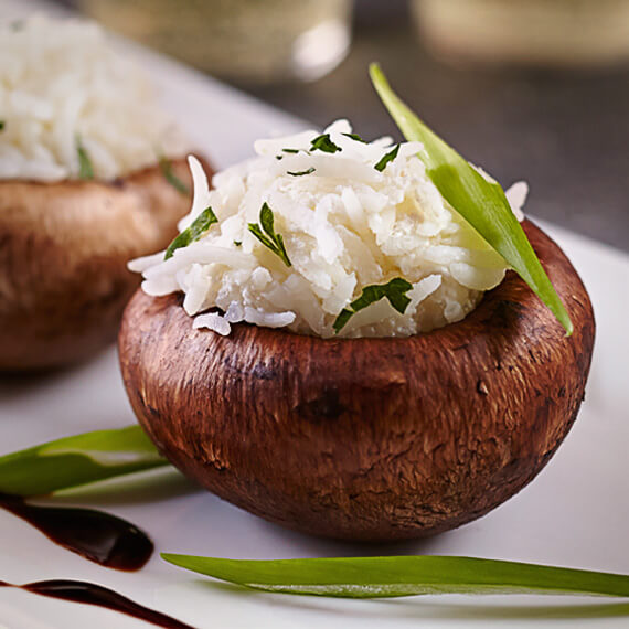 Basmati Stuffed Portobello Mushrooms