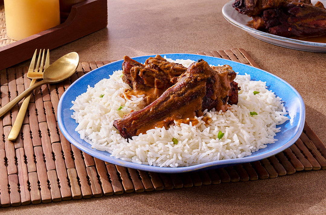 Lamb Shanks with Buttered Rice